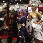 At the booth for MMORPG Elsword.