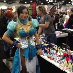 Yaya Han at her Anime Expo booth.