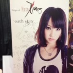 I missed singer Lisa's autograph session, but she signed this poster at the Aniplex booth.