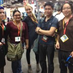 Hanging out in the exhibit hall with Nikki, Alma, Shannon, Marc (The Venture Bros. Blog) and Ejen (Cosplay in America)