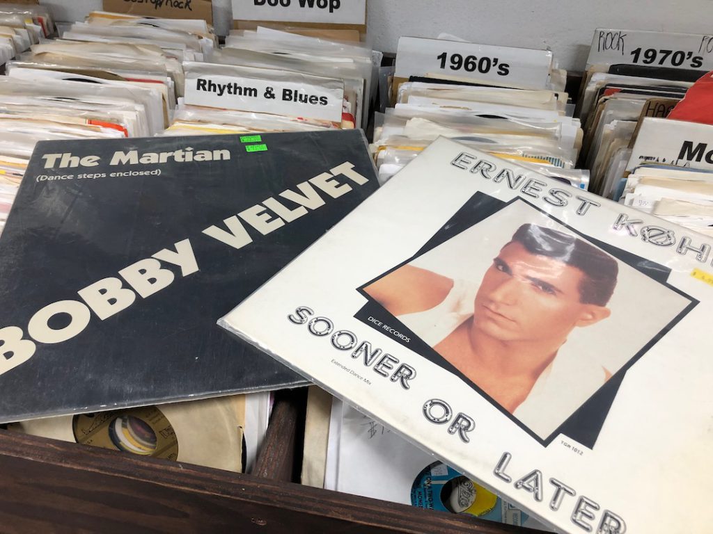 Bobby Velvet "The Martian" Ernest Kohl "Sooner or Later" 12" vinyl singles found at Sonido del Valle in Los Angeles