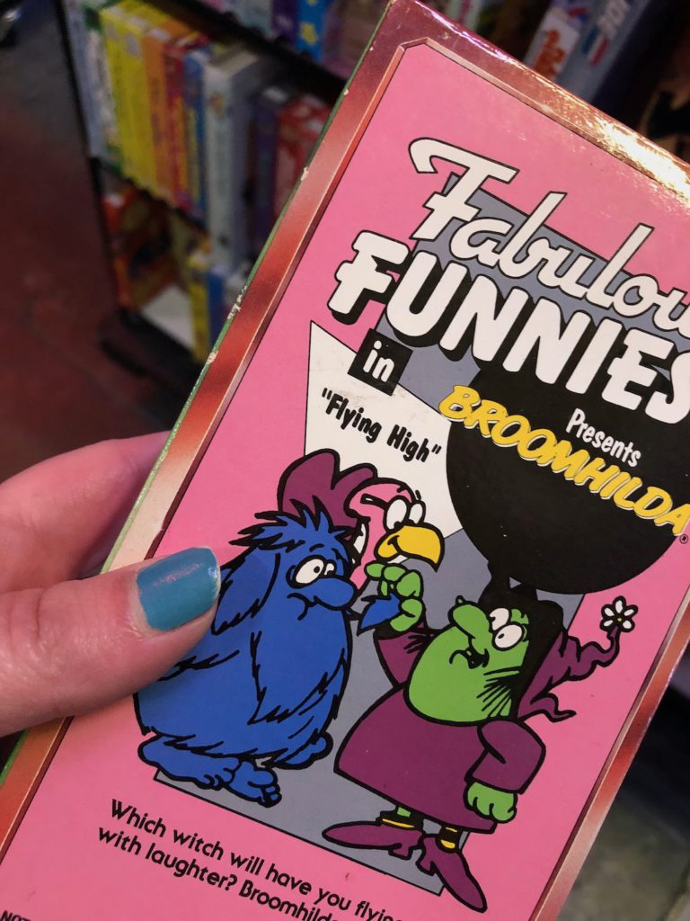 Fabulous Funnies (1978) with Broom Hilda on VHS at Whammy! Analog Media in Echo Park (Photo: Liz Ohanesian)
