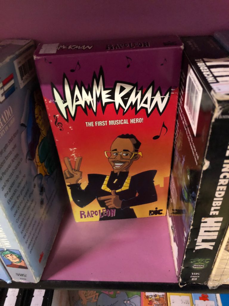 Hammerman cartoon starring MC Hammer from 1991 on VHS at Whammy! Analog Media in Echo Park. (Photo: Liz Ohanesian)