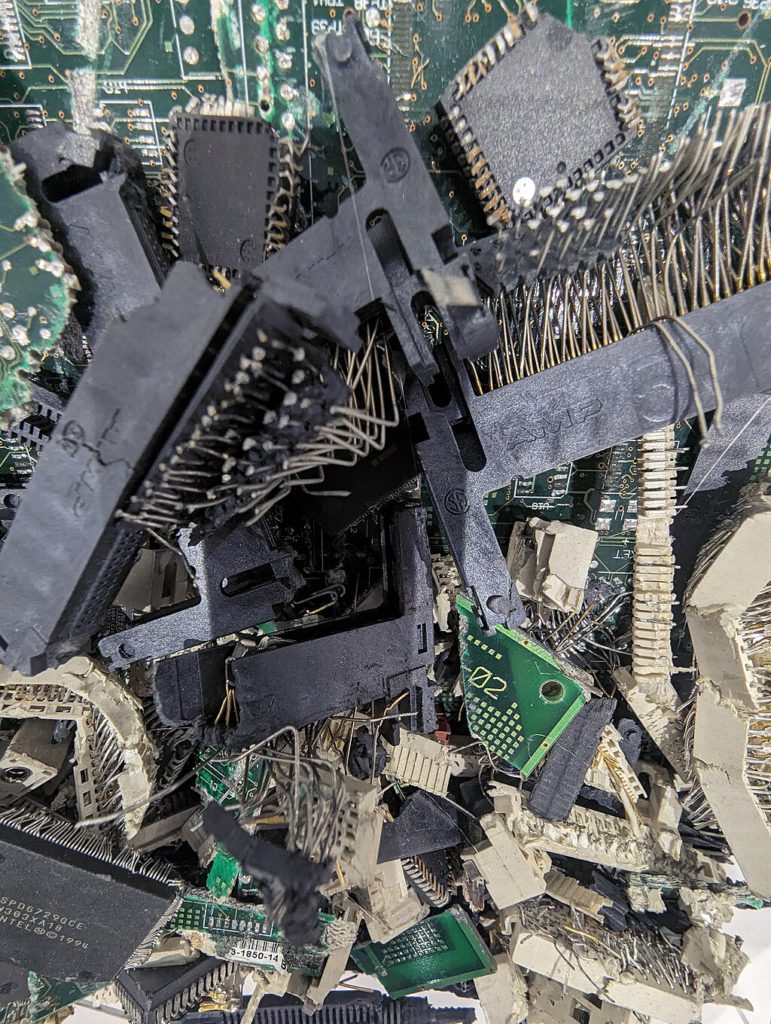 Phot of electronic junk separation for recycling. Syced, CC0, via Wikimedia Commons Creative Commons Zero, Public Domain Dedication