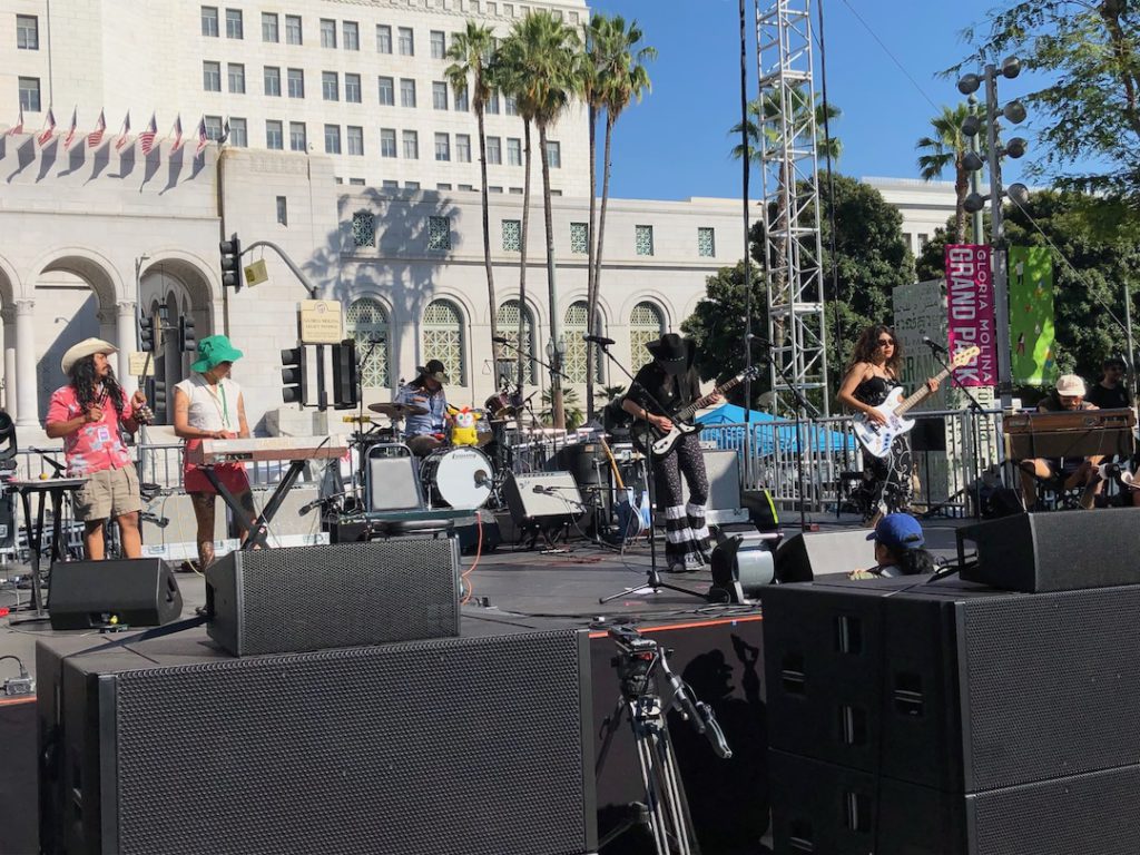 Healing Gems live at Gloria Molina Grand Park for the 2024 Fourth of July Block Party (Photo: Liz Ohanesian)
