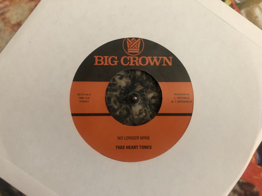 Thee Heart Tones Big Crown 45 single vinyl (pic: Liz Ohanesian)