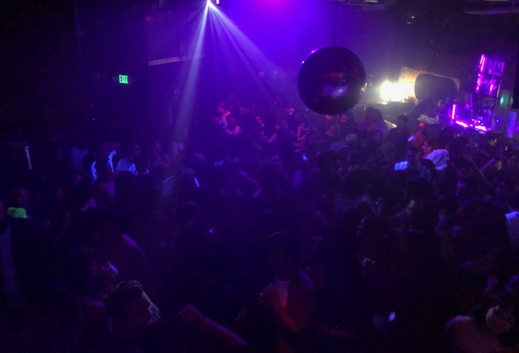 View of people on the dance floor from DJ booth at Catch One in Los Angeles for Klub Nocturno on August 31, 2024. (Photo: Liz Ohanesian)